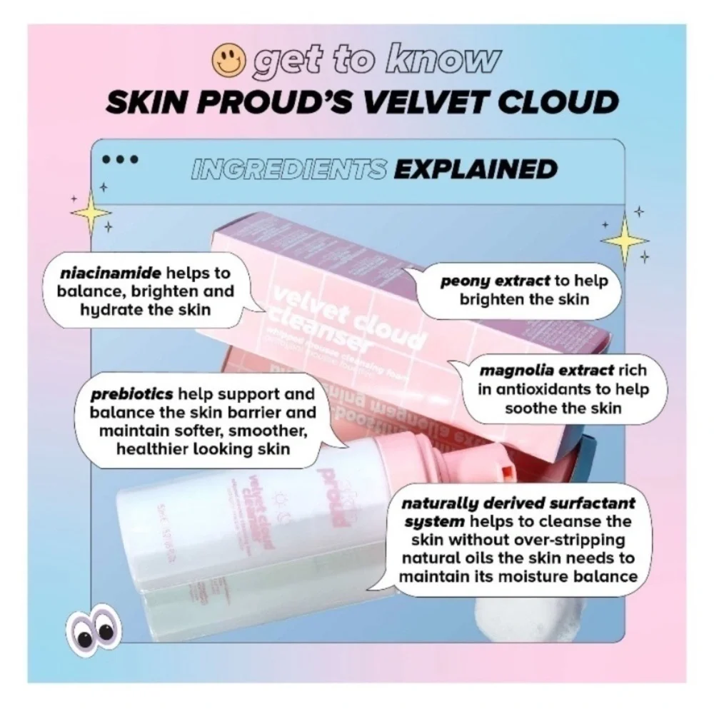 Velvet Cloud Foaming Facial Cleanser Lottie London Skin Proud Bright 5.07oz New
